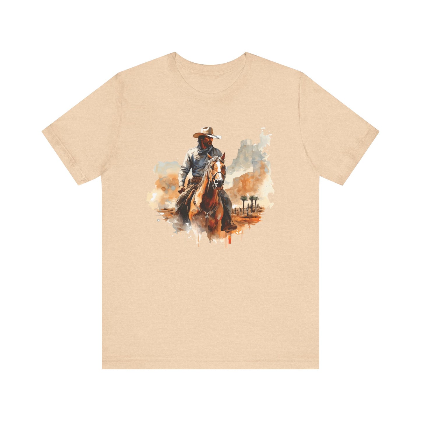 Lone Ranger: Bella Canvas T-shirt with Cowboy in Desert