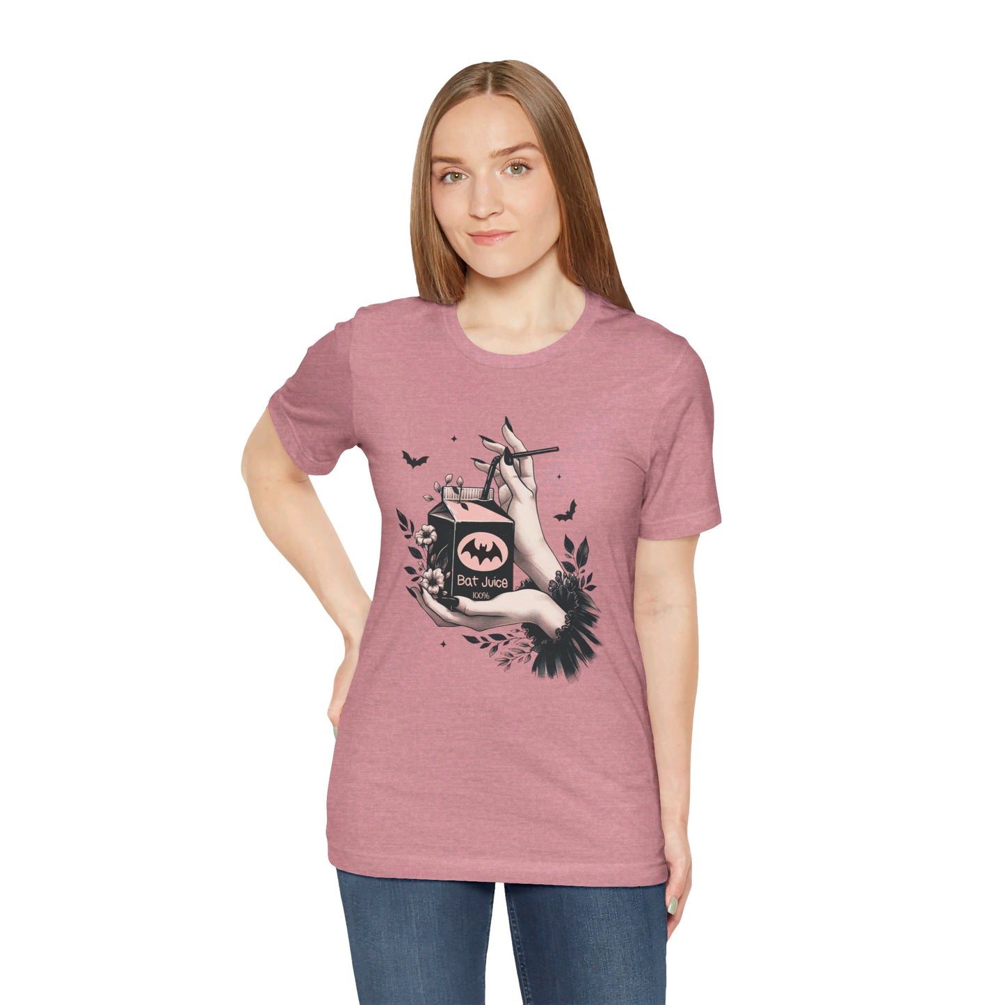 Bat Juice: Halloween Bella Canvas T-shirt with Hand and Tulle