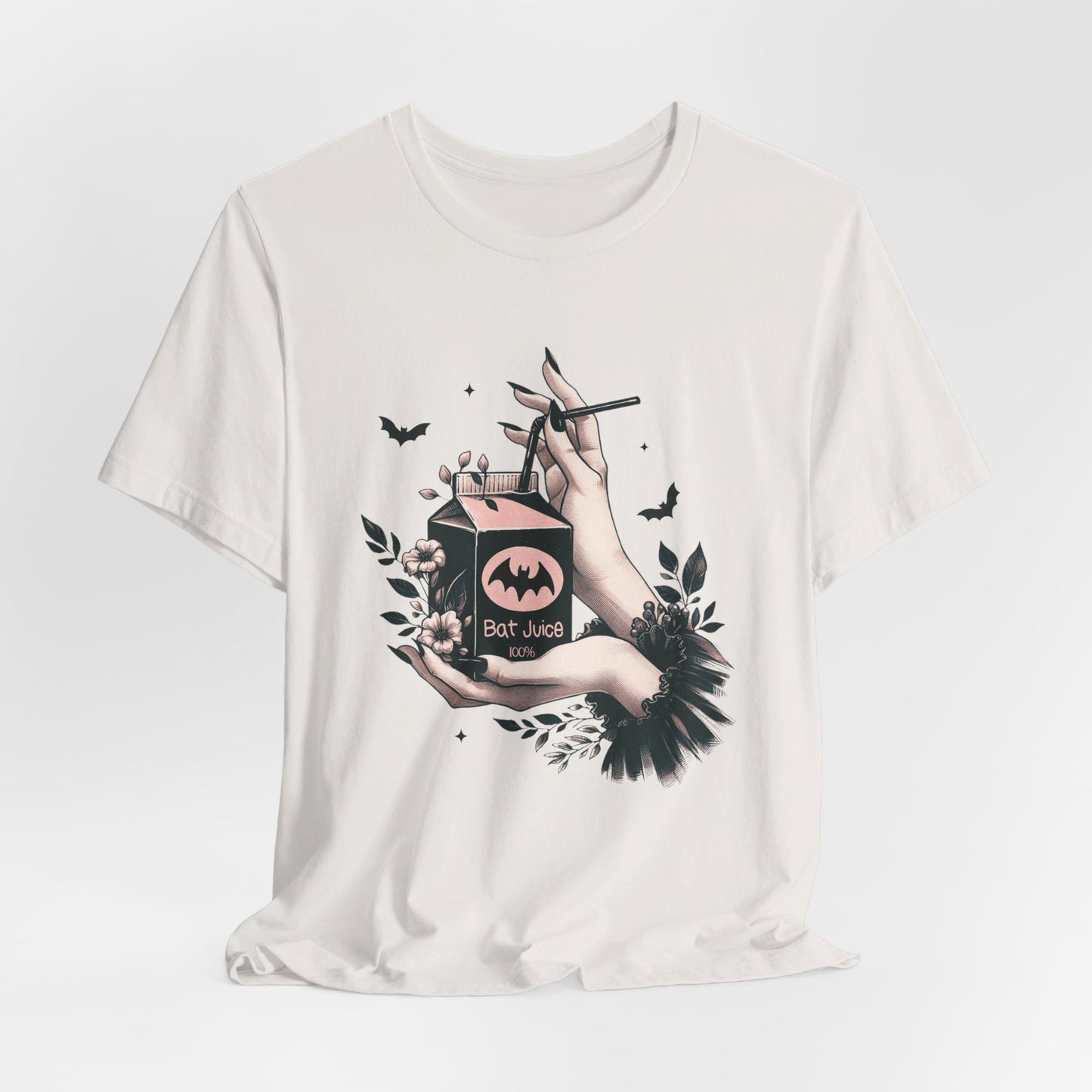 Bat Juice: Halloween Bella Canvas T-shirt with Hand and Tulle