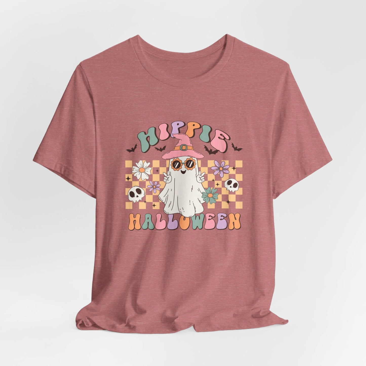 Hippie Halloween: Retro Ghost Bella Canvas T-shirt