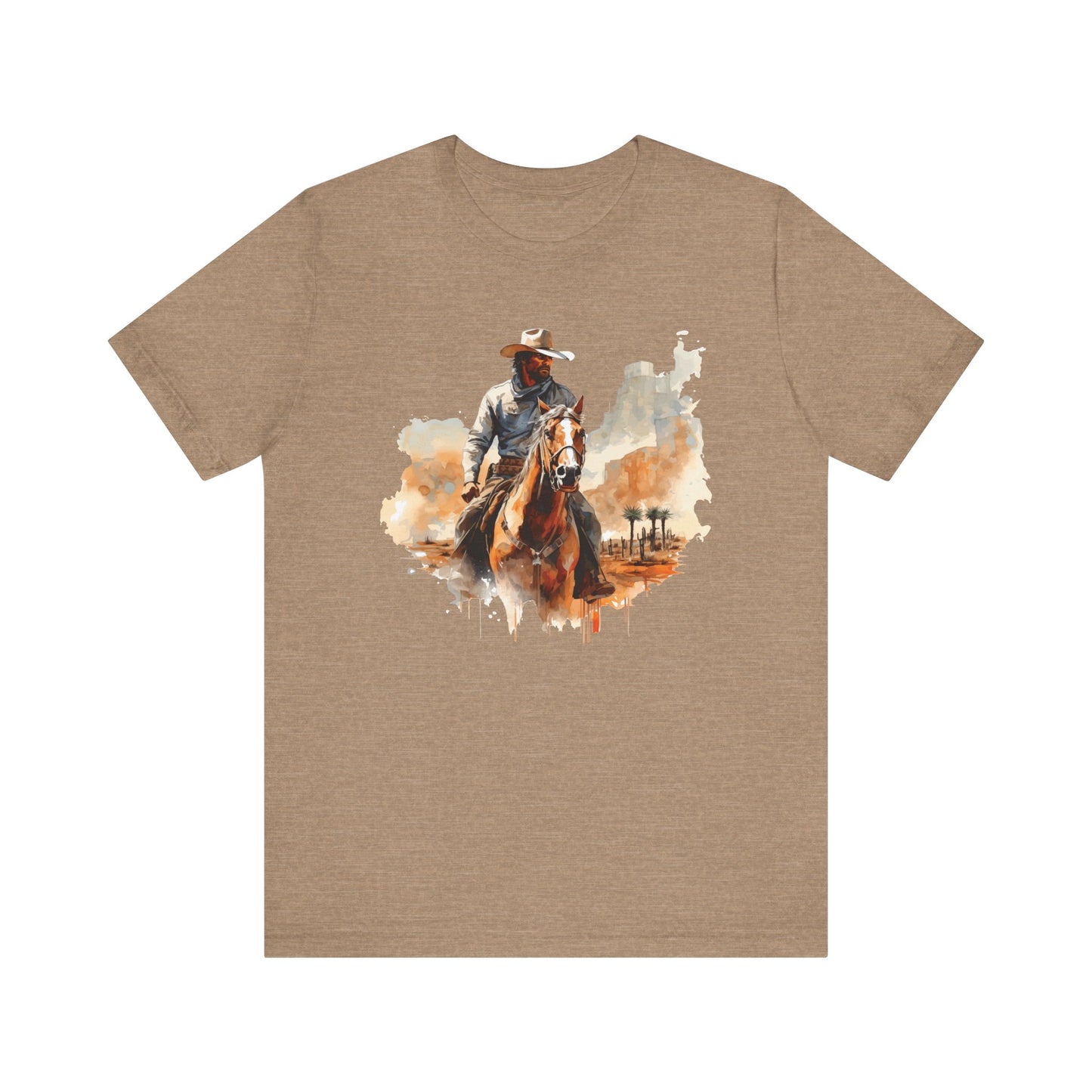 Lone Ranger: Bella Canvas T-shirt with Cowboy in Desert