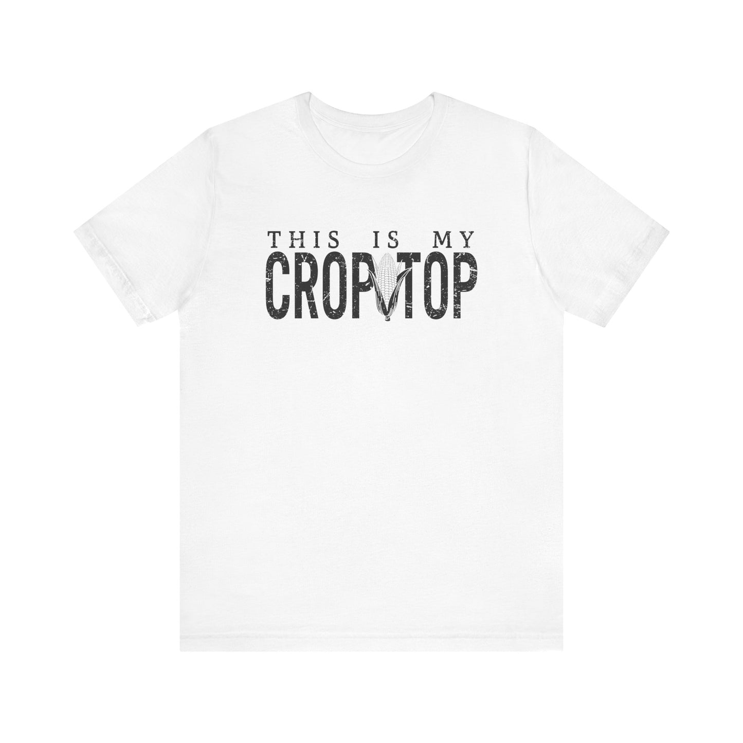 Corn Crop: Bella Canvas T-shirt with Corn Head and Slogan