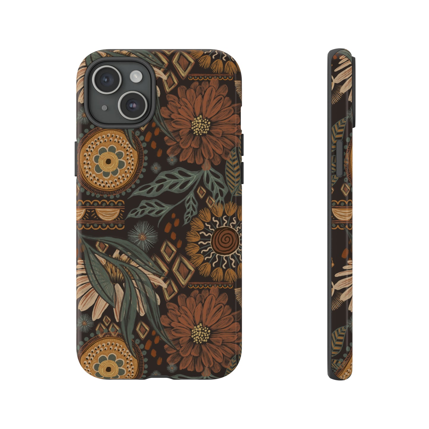 Rustic Boho Bloom: Blissfully Boho Rustic Daisy iPhone Tough Protective Cover. An artful fusion of Flowers, Boho, and floral daisies in a Western design. Compatible with iPhone 15, 14, 13, XS, XR Pro/Max/Mini/P/Plus. Embrace Bohemian Elegance with Durability and Style. #ElizaSinger #PhoneCase #BohoFloral