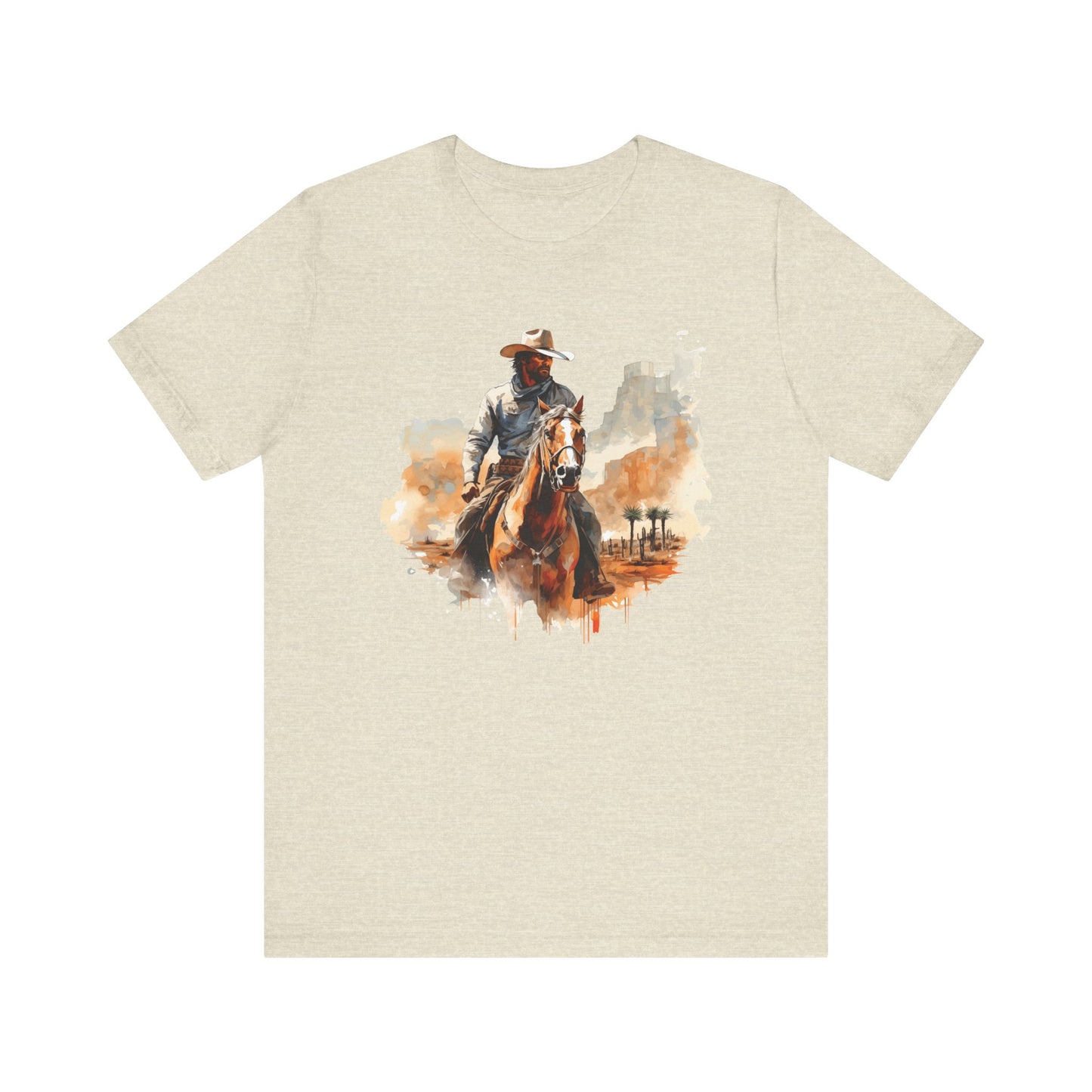 Lone Ranger: Bella Canvas T-shirt with Cowboy in Desert
