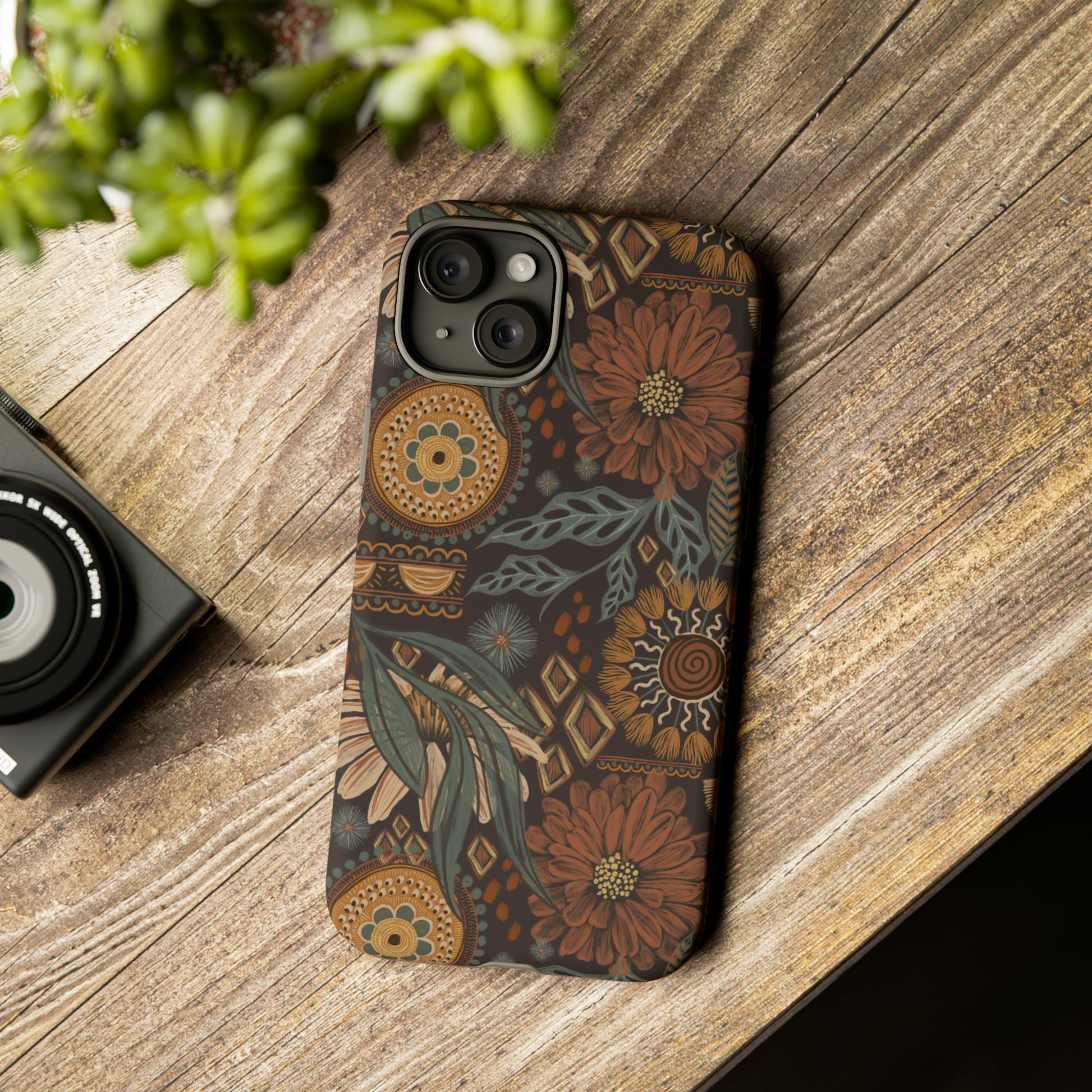 Rustic Boho Bloom: Blissfully Boho Rustic Daisy iPhone Tough Protective Cover. An artful fusion of Flowers, Boho, and floral daisies in a Western design. Compatible with iPhone 15, 14, 13, XS, XR Pro/Max/Mini/P/Plus. Embrace Bohemian Elegance with Durability and Style. #ElizaSinger #PhoneCase #BohoFloral