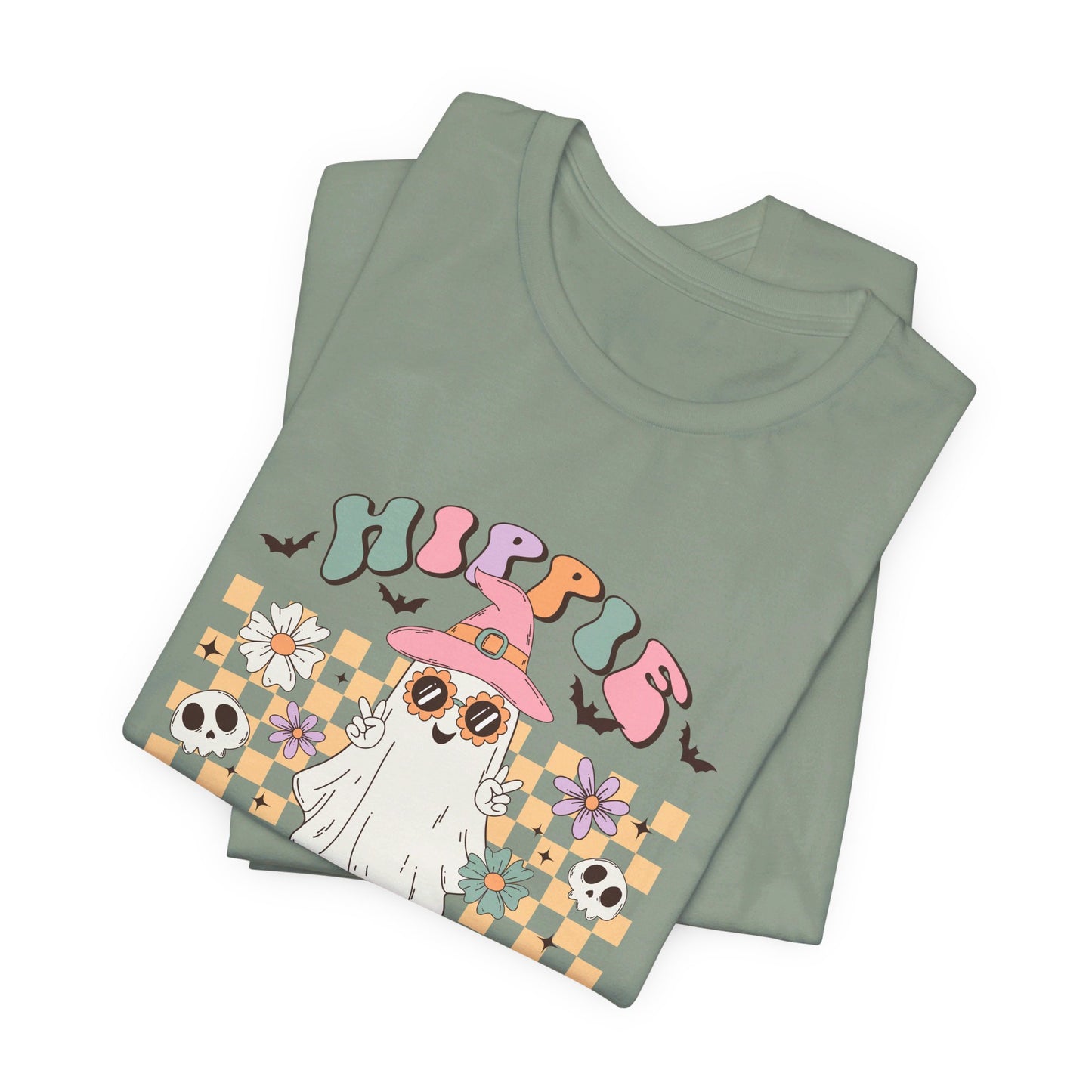 Hippie Halloween: Retro Ghost Bella Canvas T-shirt
