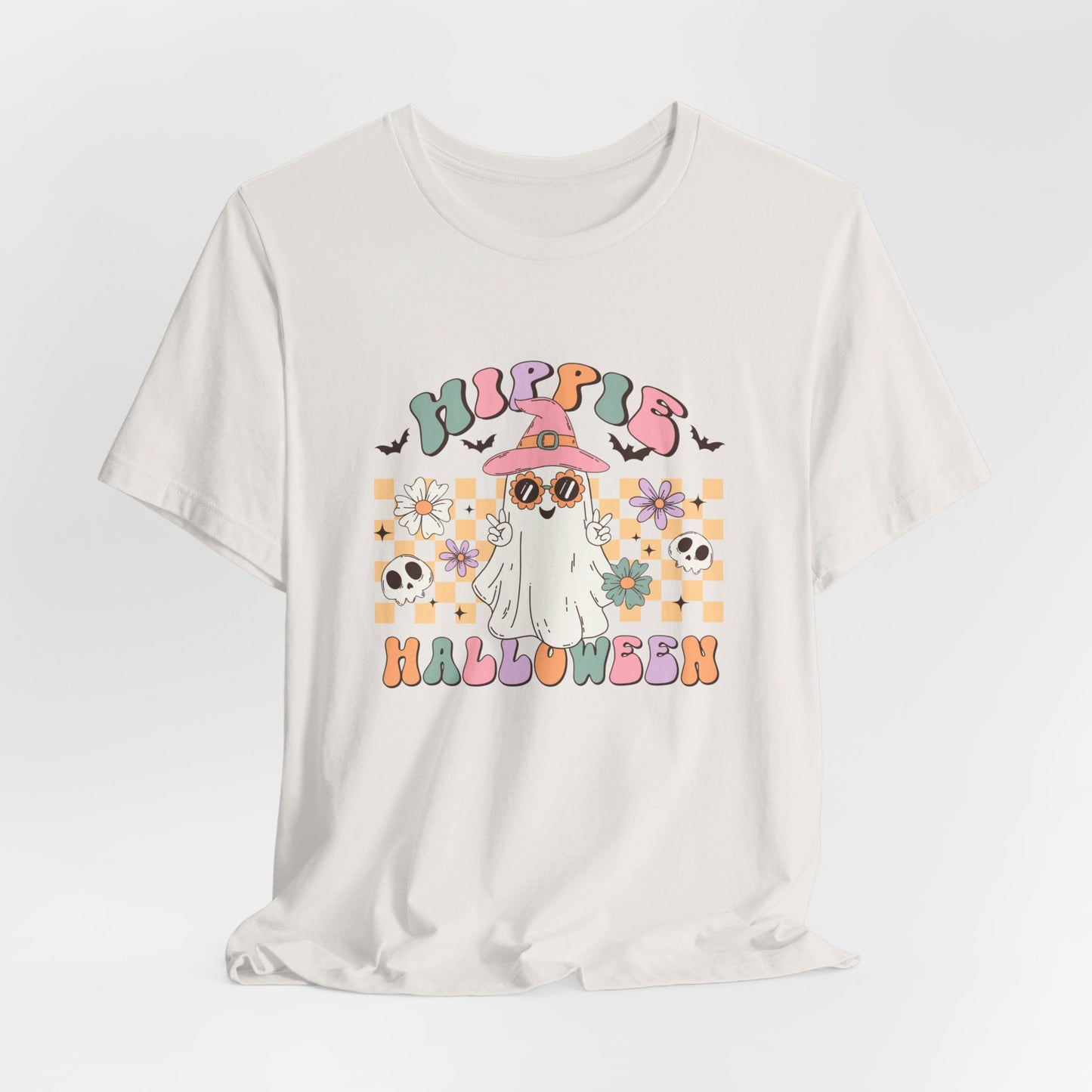 Hippie Halloween: Retro Ghost Bella Canvas T-shirt