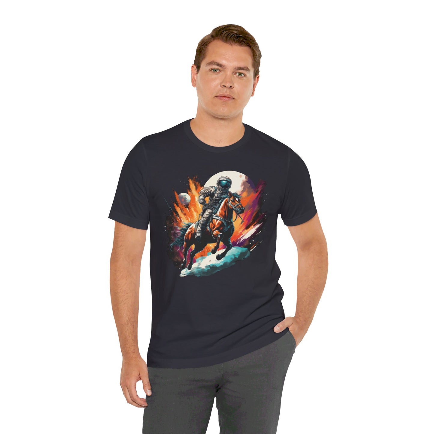 Astronaut Cowboy in Space: Colorful Bella Canvas T-shirt
