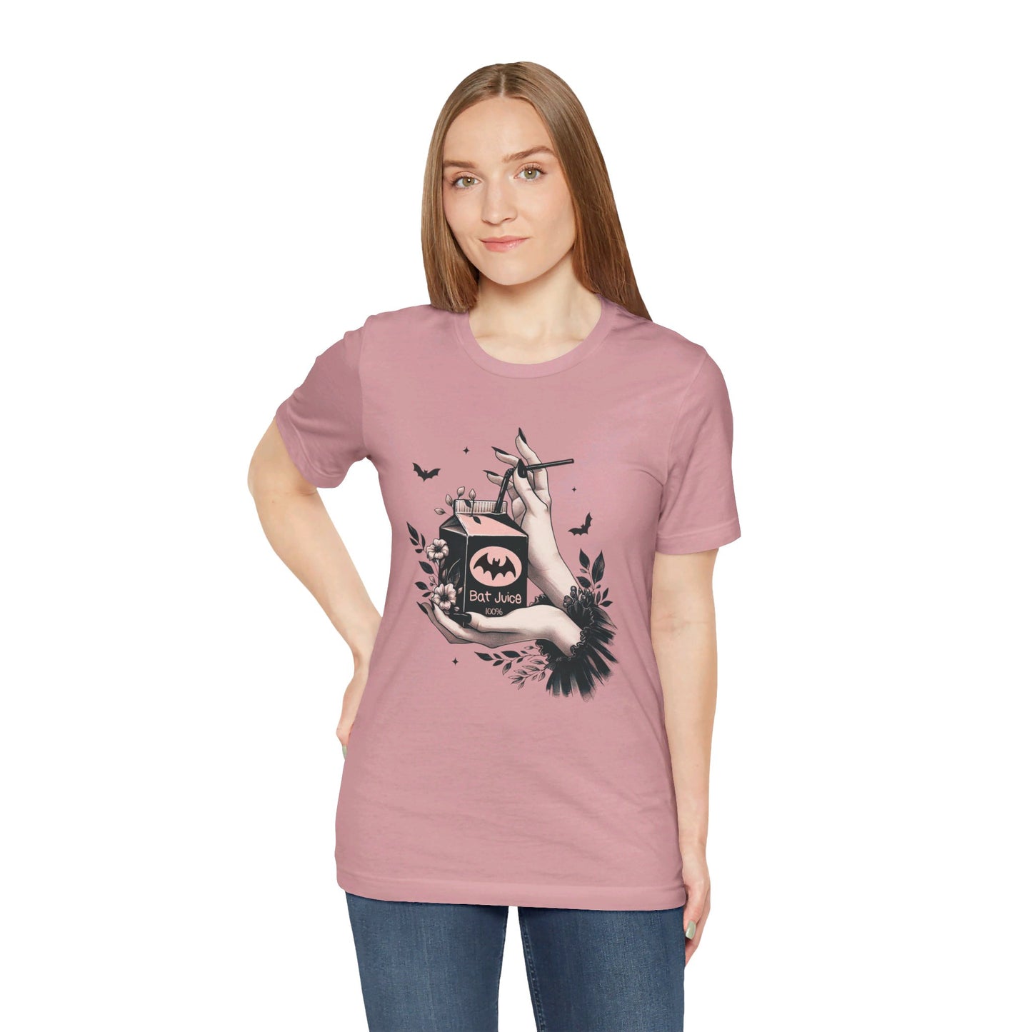 Bat Juice: Halloween Bella Canvas T-shirt with Hand and Tulle