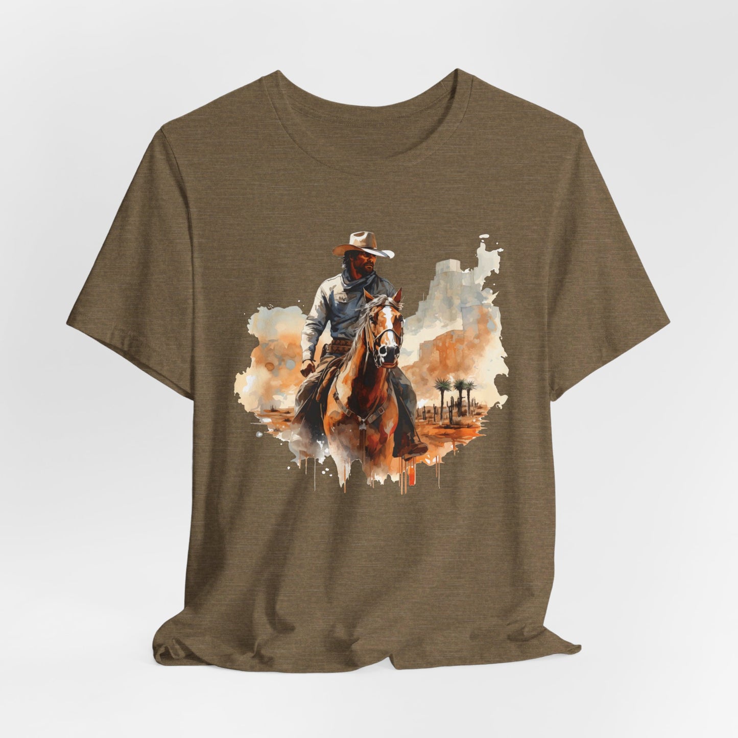 Lone Ranger: Bella Canvas T-shirt with Cowboy in Desert