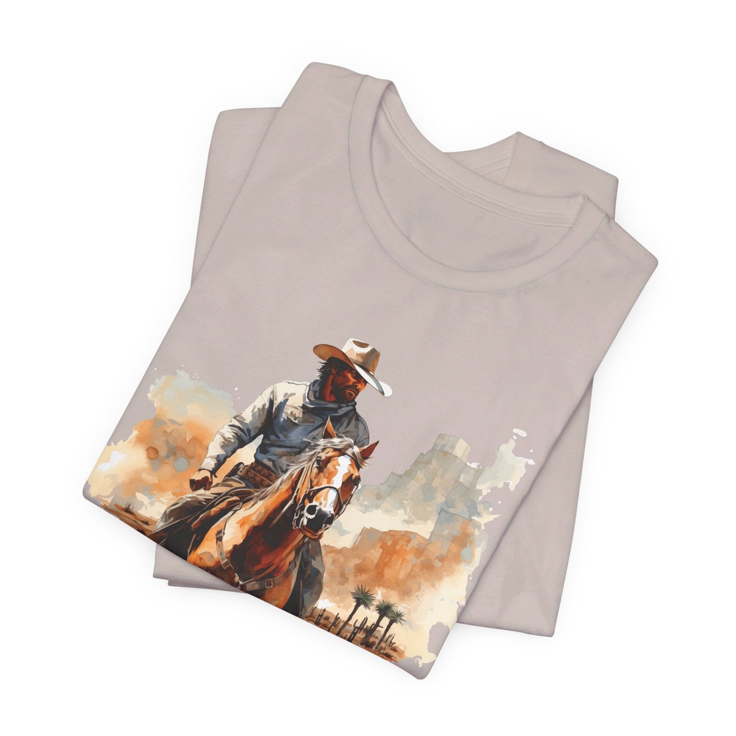 Lone Ranger: Bella Canvas T-shirt with Cowboy in Desert