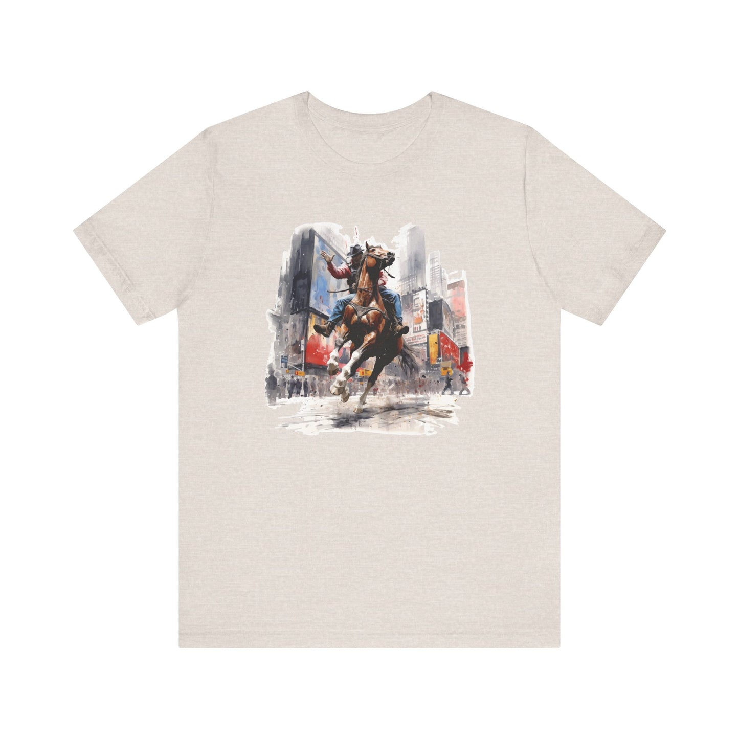 Times Square Rodeo: Bella Canvas T-shirt with Cowboy and Horse