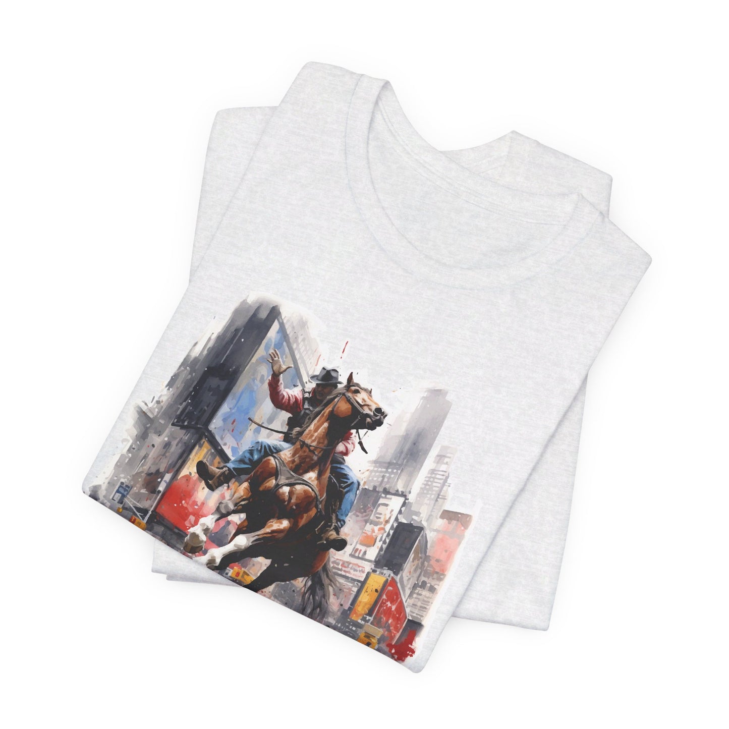 Times Square Rodeo: Bella Canvas T-shirt with Cowboy and Horse