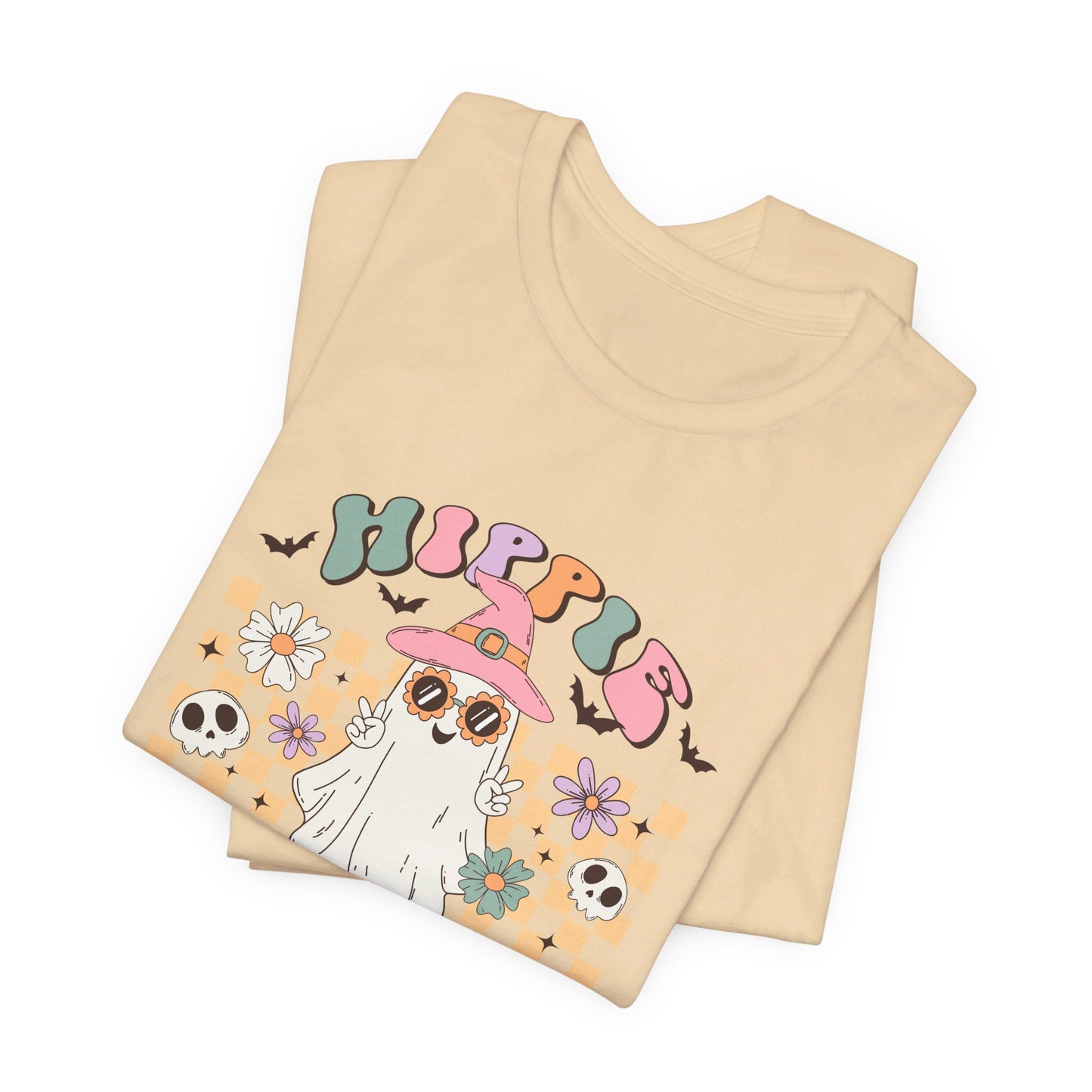 Hippie Halloween: Retro Ghost Bella Canvas T-shirt