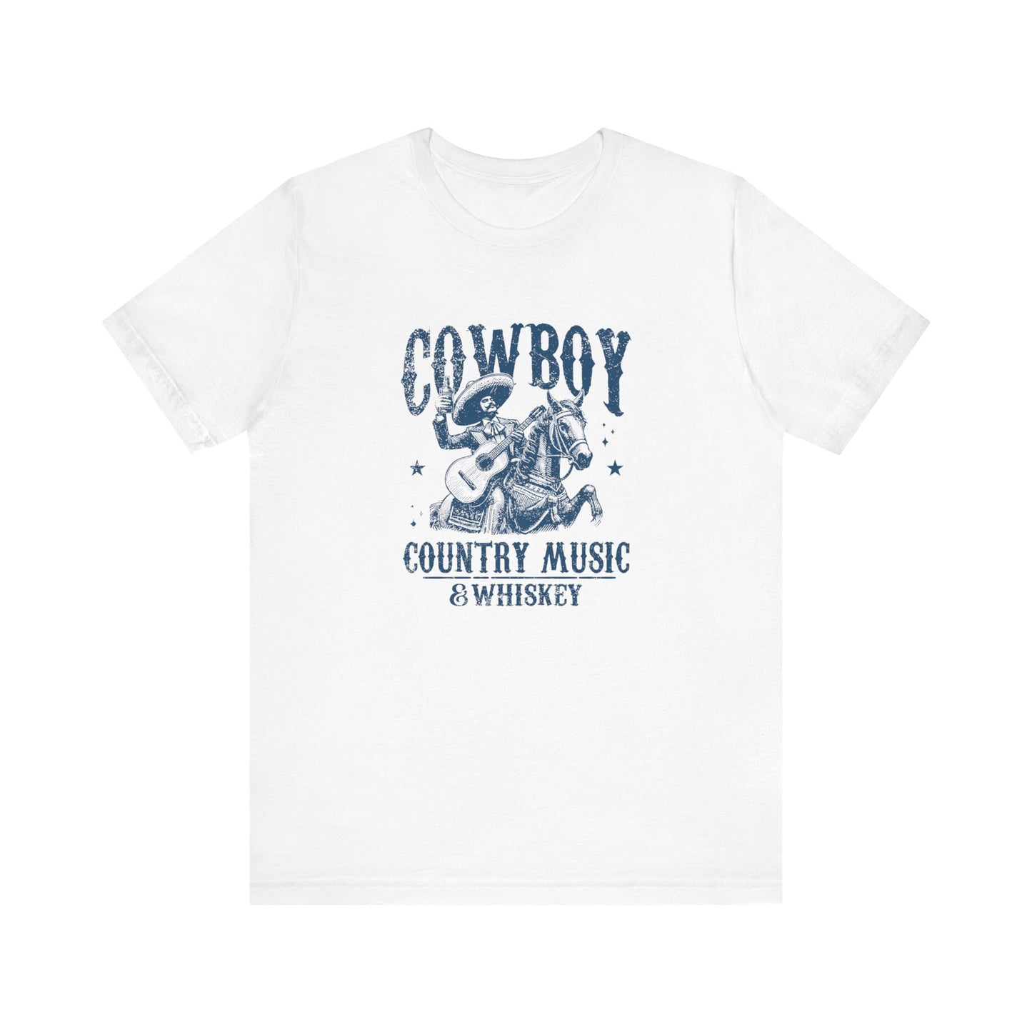 Cowboy Vibes: Bella Canvas T-shirt with Sombrero and Horse