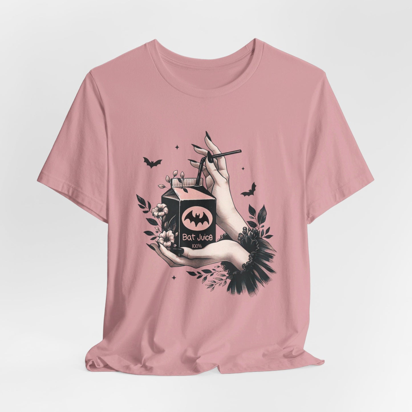 Bat Juice: Halloween Bella Canvas T-shirt with Hand and Tulle