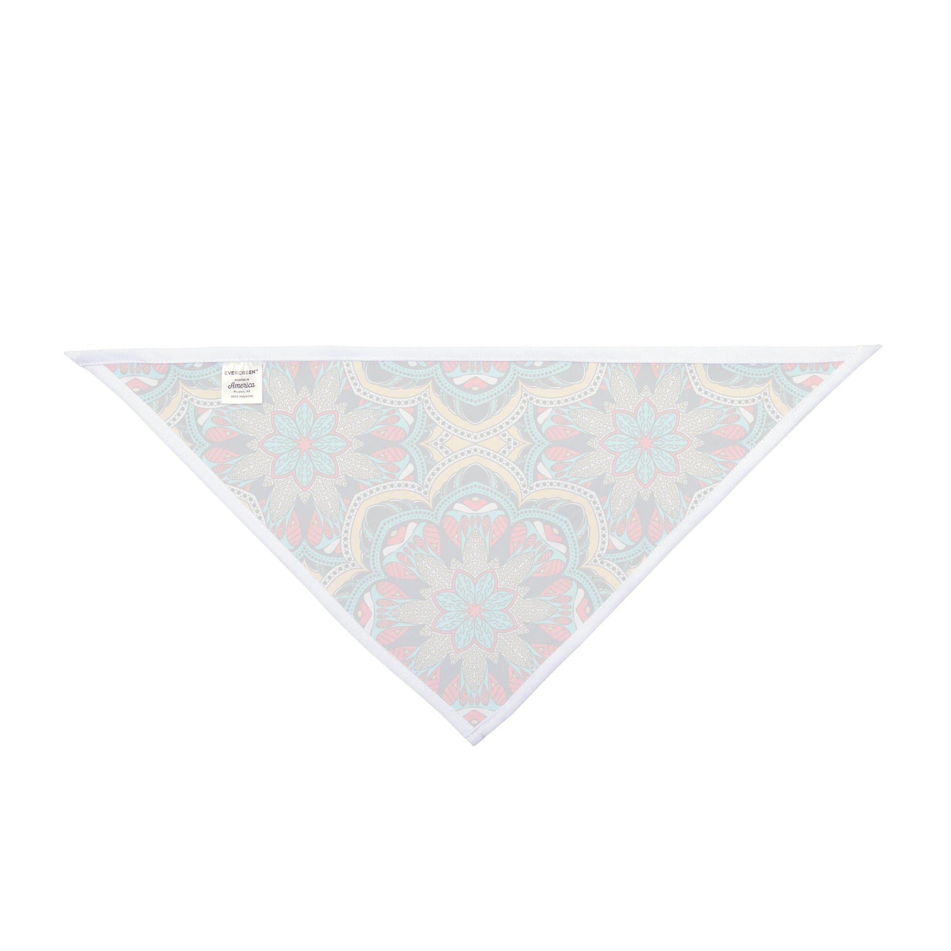 Introducing our Mandala Majesty Dog Bandana/Wild Rag - a perfect blend of western aesthetics with vibrant mandala art. The intricate design in red, turquoise, yellow, and grey creates a stunning visual appeal. Made from soft-spun polyester, this wild rag ensures comfort and durability for your furry companion. Elevate your dog's style and make heads turn on every adventure. Exclusively available at Eliza Singer.