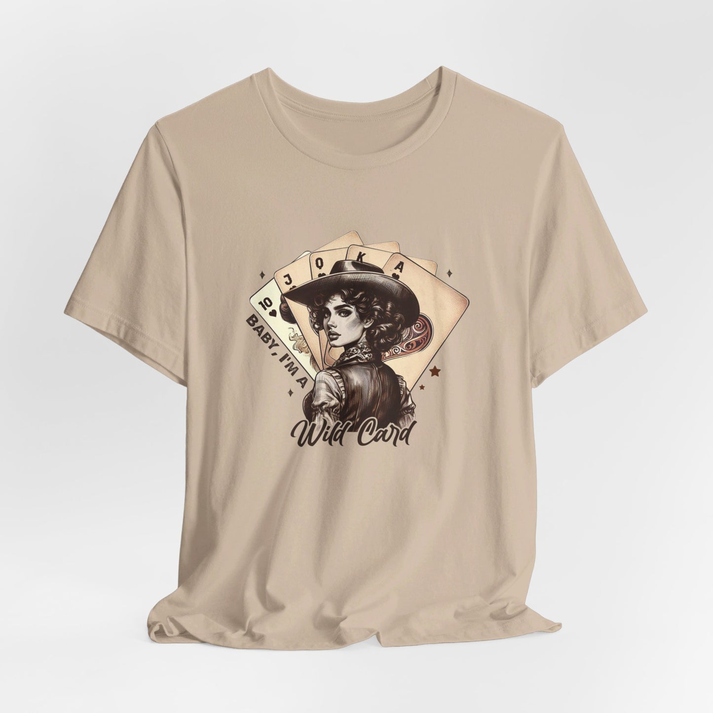 Wild Card: Bella Canvas T-shirt with Vintage Cowgirl