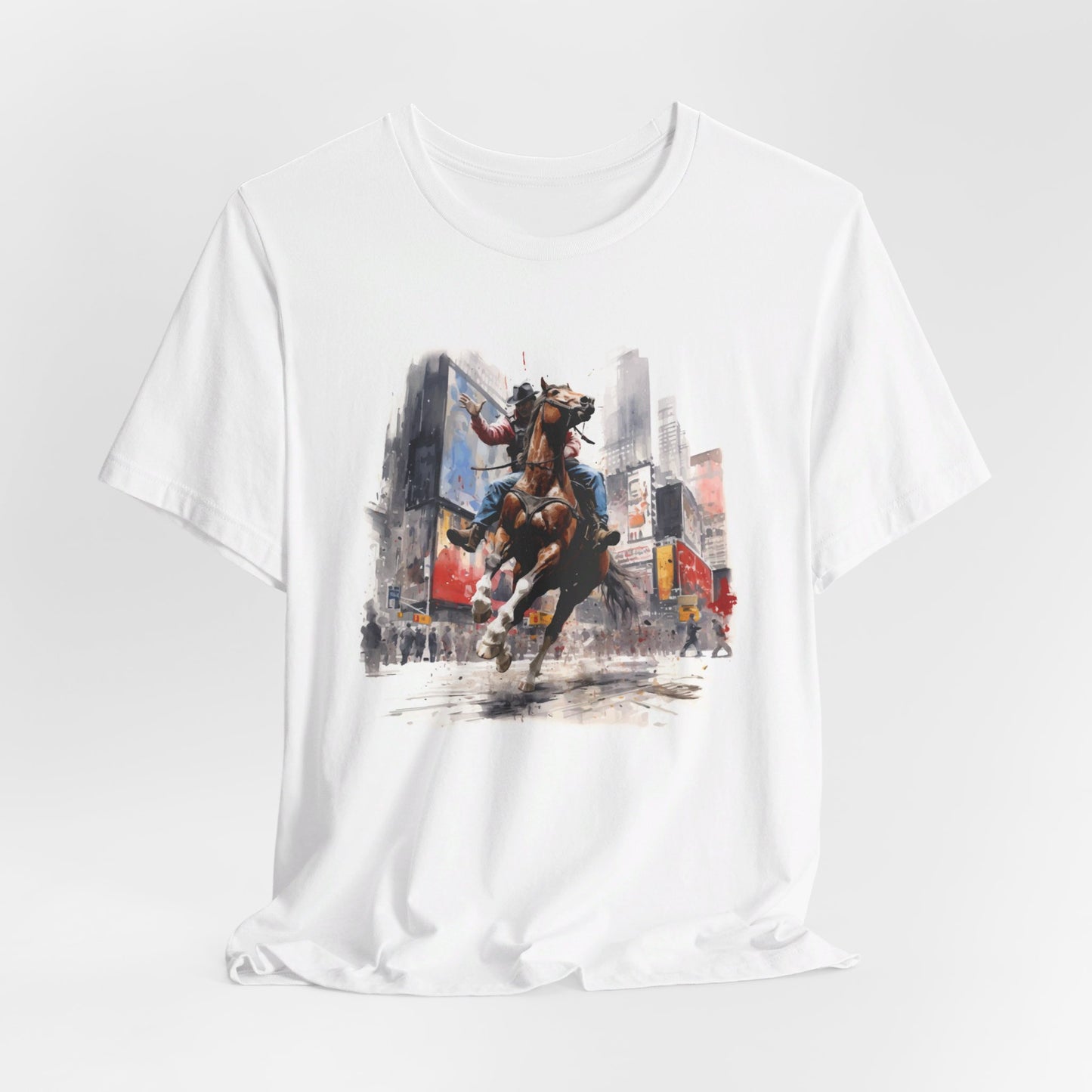 Times Square Rodeo: Bella Canvas T-shirt with Cowboy and Horse