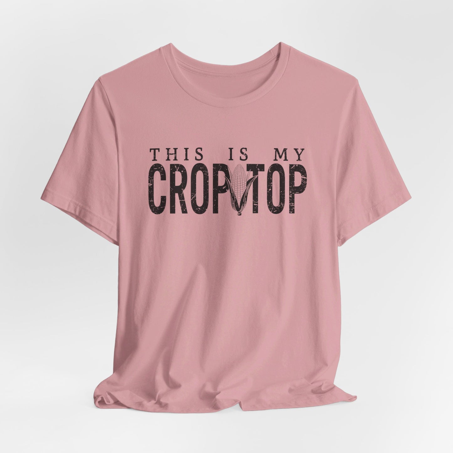 Corn Crop: Bella Canvas T-shirt with Corn Head and Slogan