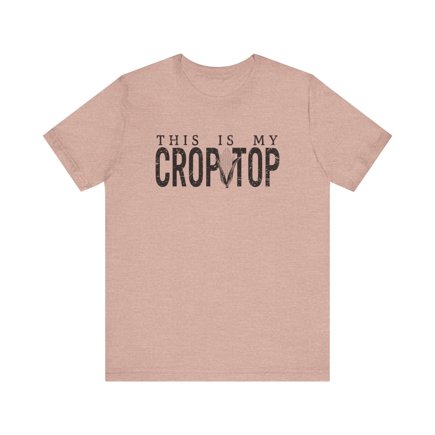 Corn Crop: Bella Canvas T-shirt with Corn Head and Slogan