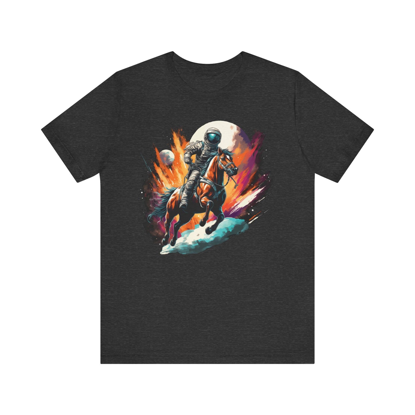 Astronaut Cowboy in Space: Colorful Bella Canvas T-shirt