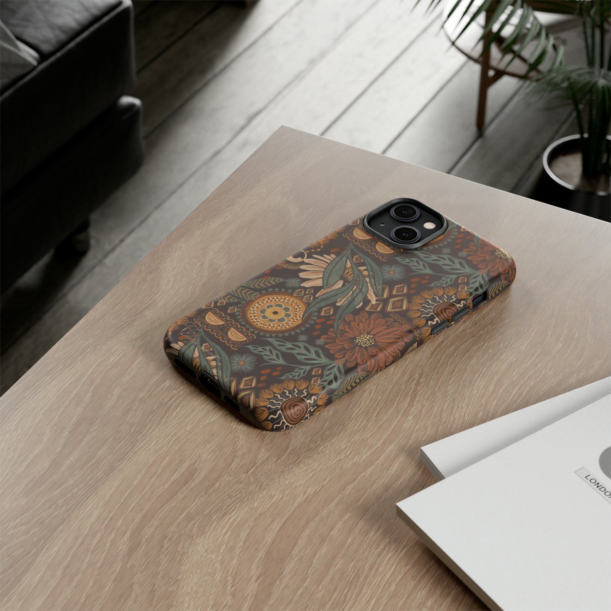 Rustic Boho Bloom: Blissfully Boho Rustic Daisy iPhone Tough Protective Cover. An artful fusion of Flowers, Boho, and floral daisies in a Western design. Compatible with iPhone 15, 14, 13, XS, XR Pro/Max/Mini/P/Plus. Embrace Bohemian Elegance with Durability and Style. #ElizaSinger #PhoneCase #BohoFloral