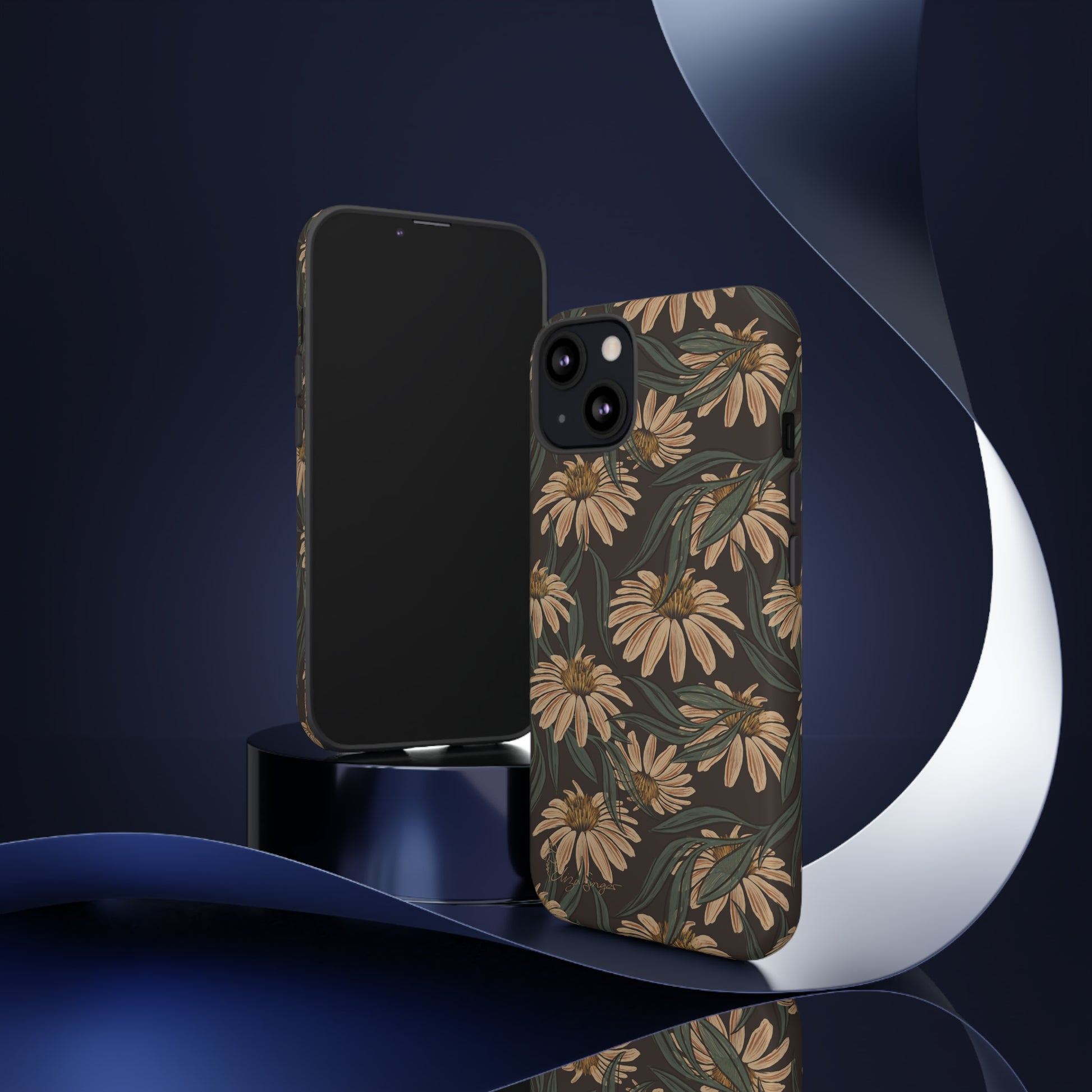 Meadows in Bloom: Boho Meadows Daisy iPhone Tough Protective Cover. A picturesque fusion of Flowers, Boho, and floral daisies in a Western design. Compatible with iPhone 15, 14, 13, XS, XR Pro/Max/Mini/P/Plus. Embrace Nature's Beauty with Style and Durability. #ElizaSinger #PhoneCase #BohoFloral