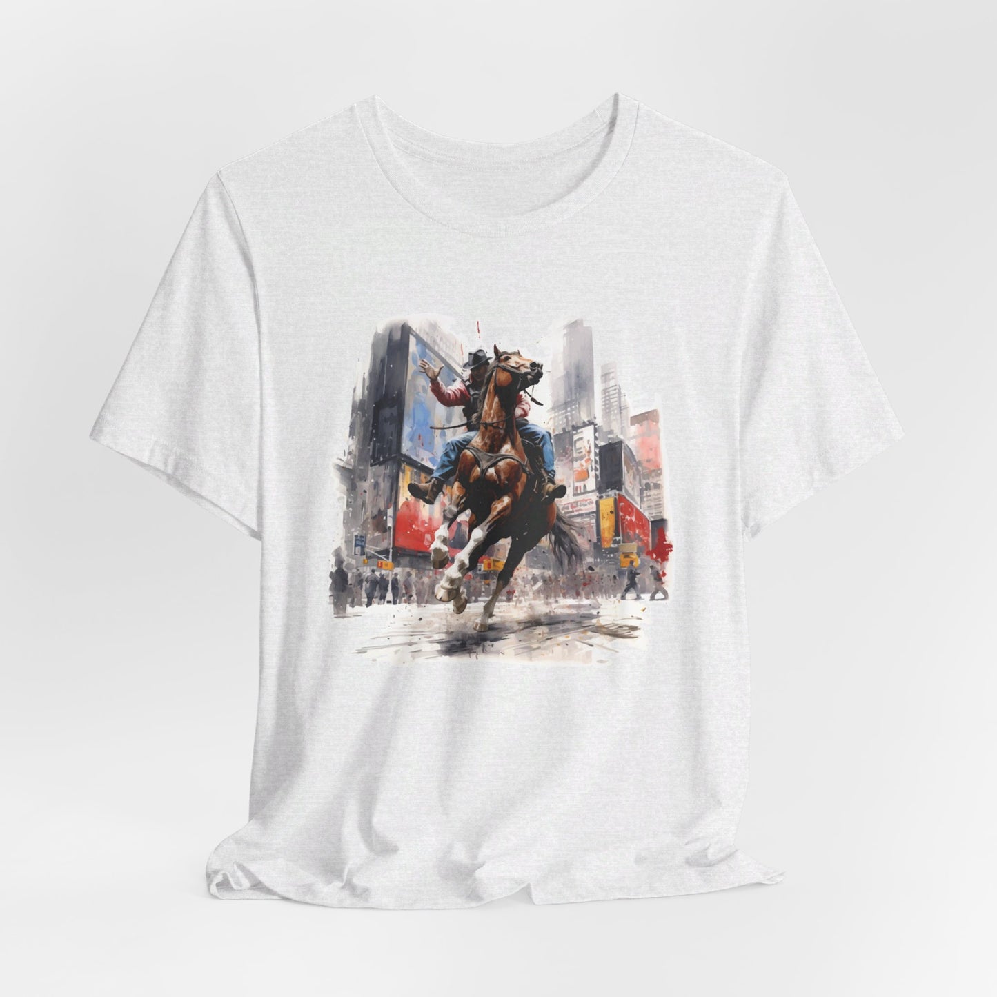 Times Square Rodeo: Bella Canvas T-shirt with Cowboy and Horse