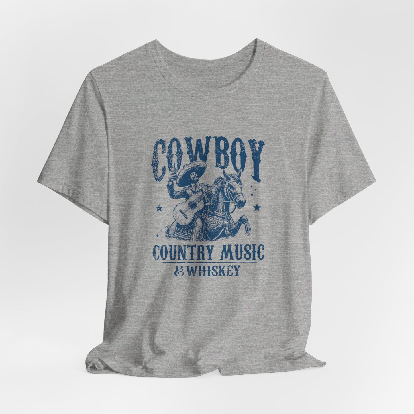 Cowboy Vibes: Bella Canvas T-shirt with Sombrero and Horse