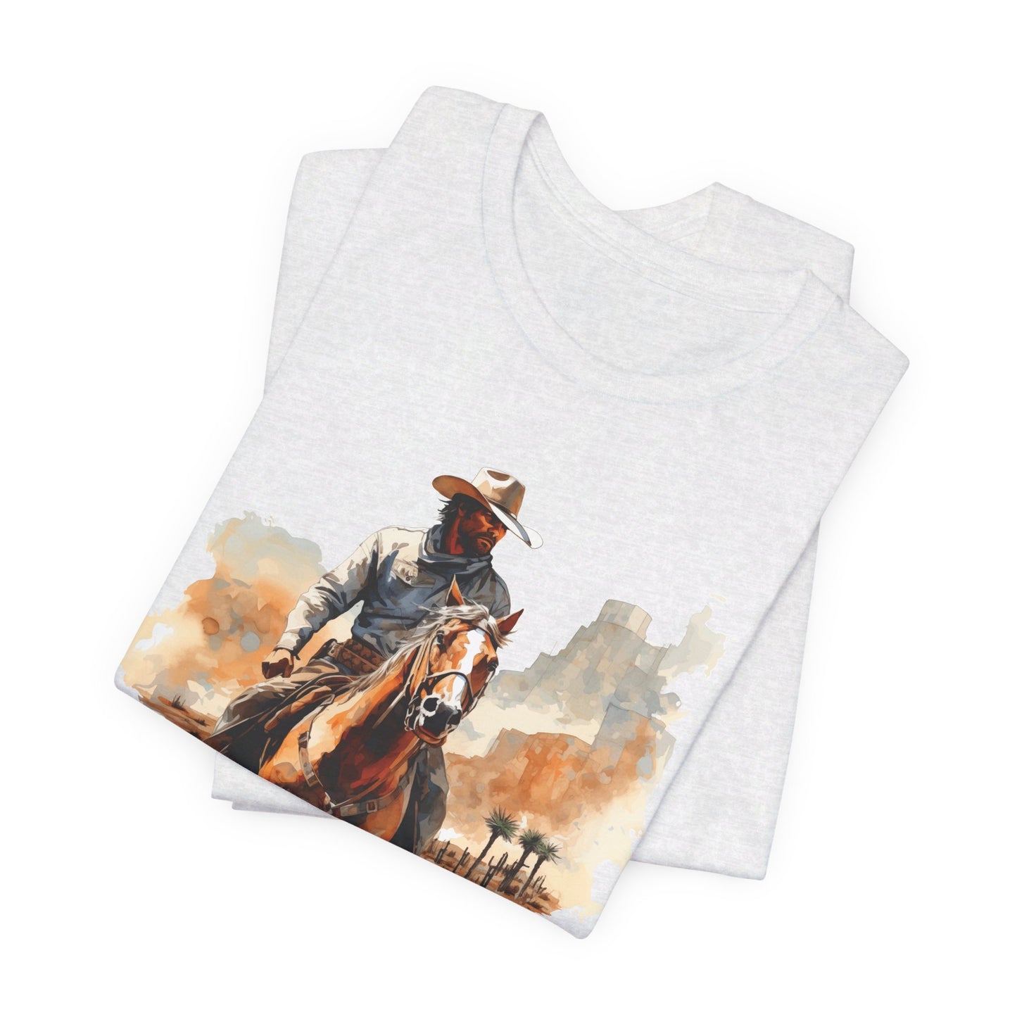 Lone Ranger: Bella Canvas T-shirt with Cowboy in Desert