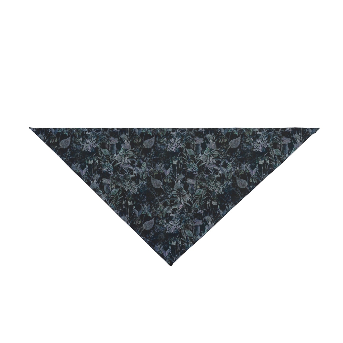 Embrace the mystery with our Garden Shadows Dog Bandana/Wild Rag. Moody Garden Shadows features botanicals on a black background, creating an intriguing and stylish look. Crafted from soft-spun polyester, this wild rag ensures comfort and style. Also available for humans, so you and your pup can share the moody elegance, exclusively at Eliza Singer. 