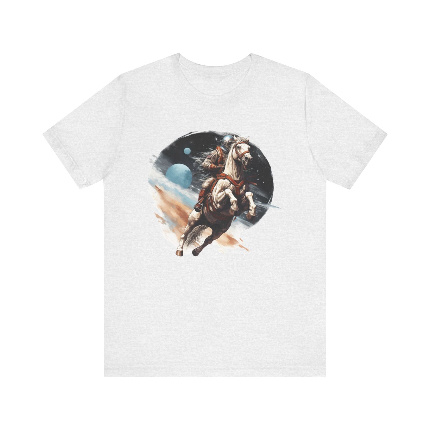 Intergalactic Rodeo: Astronaut on Horse Bella Canvas T-shirt