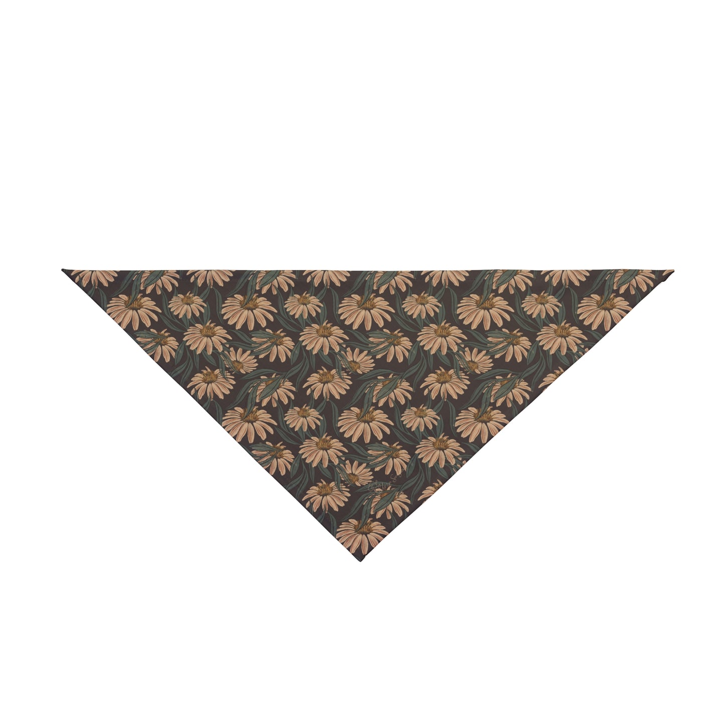 Let your dog roam in style with our Meadow Breeze Dog Bandana/Wild Rag. The Boho Meadows design features neutral tone daisies, adding a touch of natural elegance. Crafted from soft-spun polyester, this wild rag ensures comfort and style during every adventure. Also available for humans, so you and your pup can share the Bohemian vibe, exclusively at Eliza Singer. 