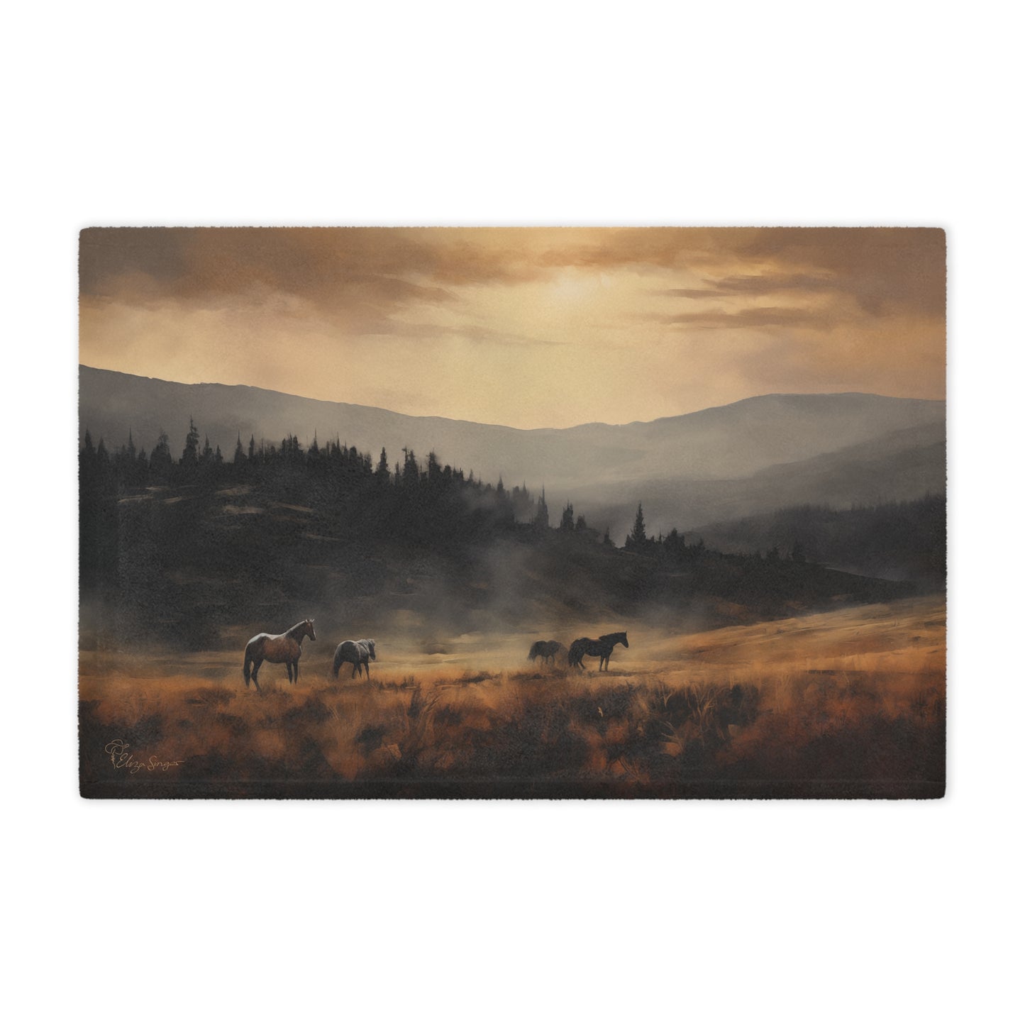 Sunset Grazing Minky Blanket
