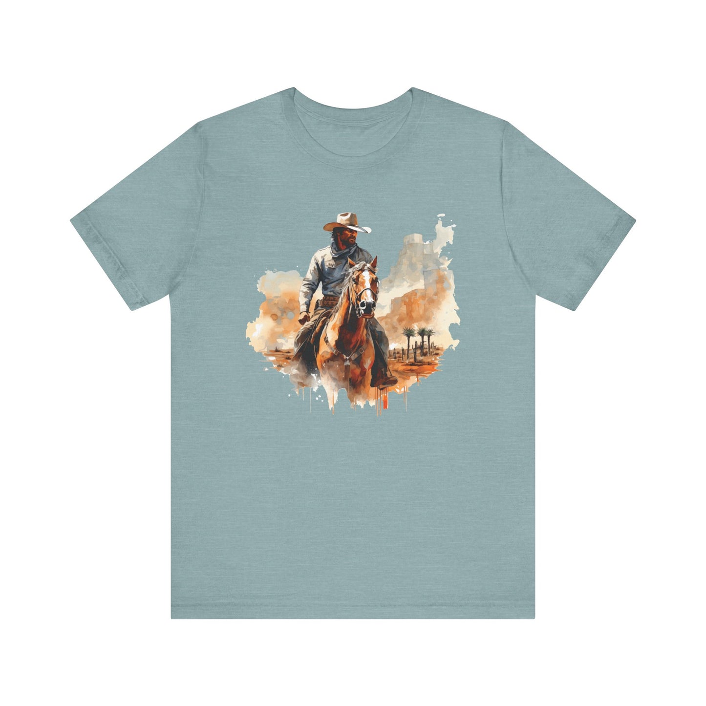 Lone Ranger: Bella Canvas T-shirt with Cowboy in Desert