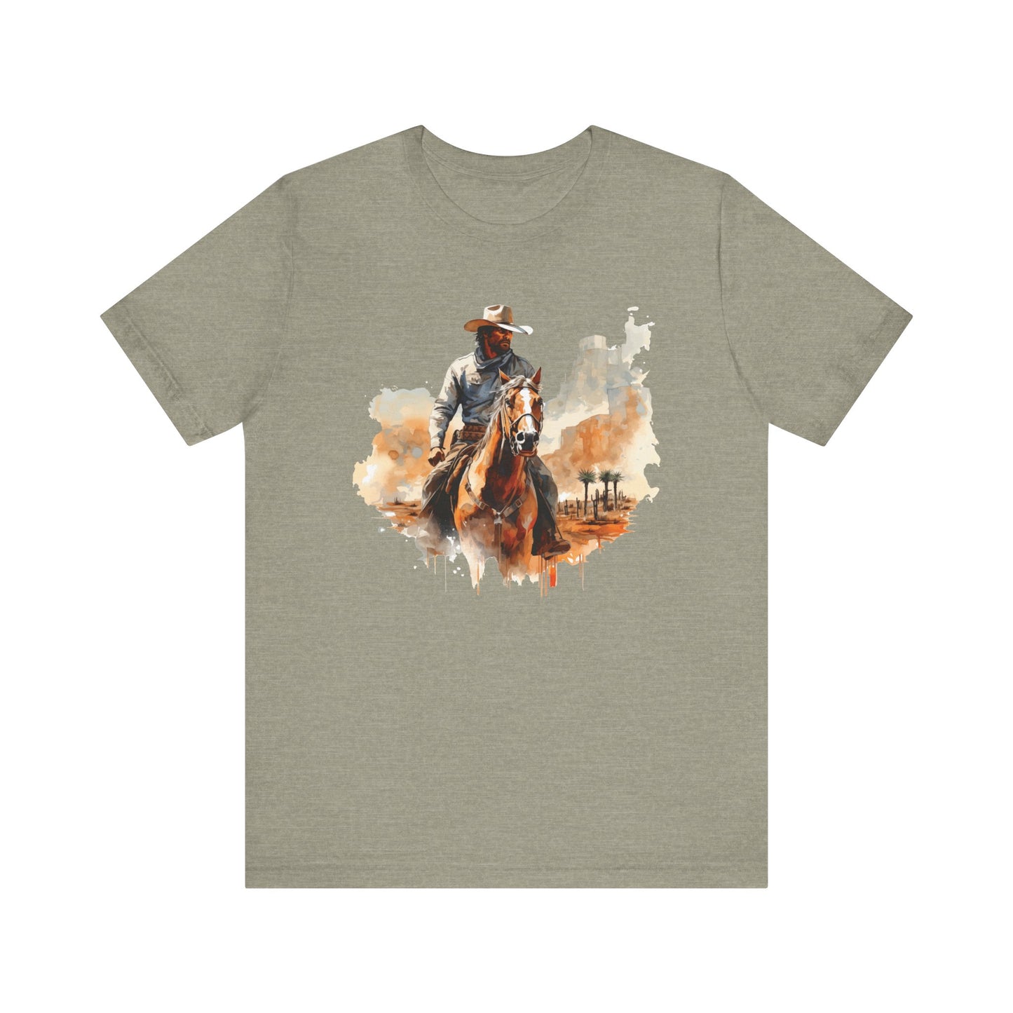 Lone Ranger: Bella Canvas T-shirt with Cowboy in Desert