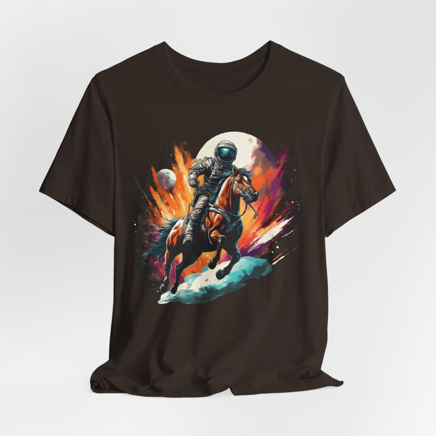 Astronaut Cowboy in Space: Colorful Bella Canvas T-shirt