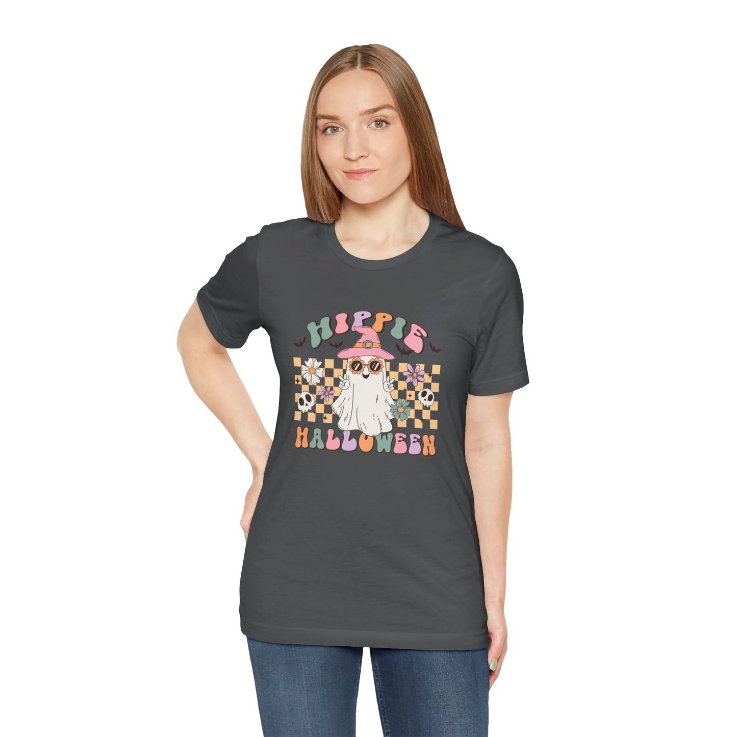 Hippie Halloween: Retro Ghost Bella Canvas T-shirt