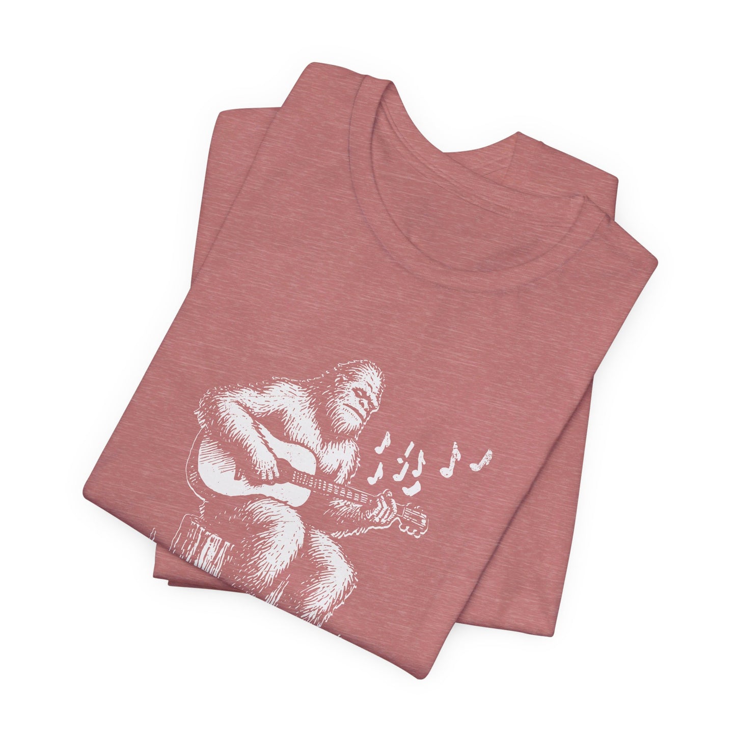 Sasquatch Serenade: Bella Canvas T-shirt with Bigfoot