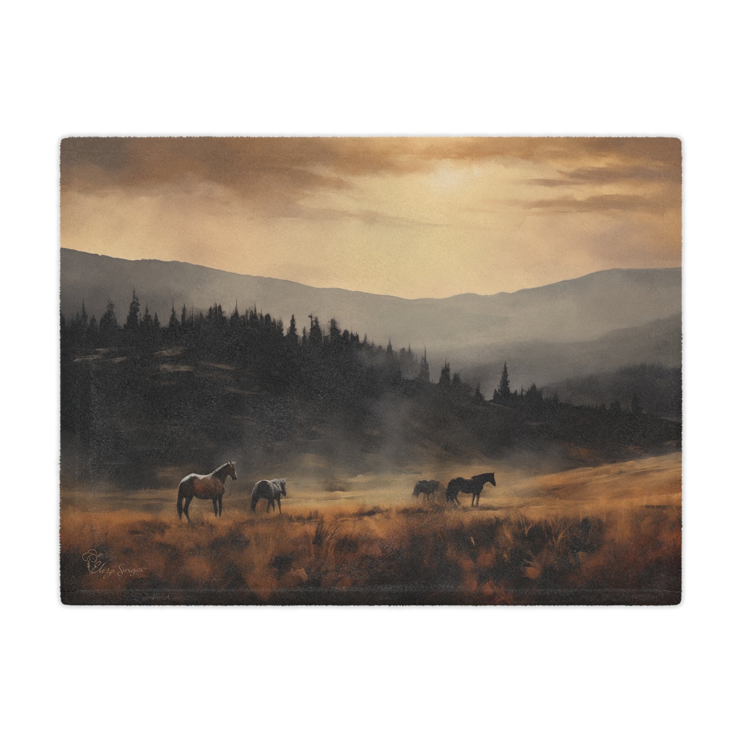 Sunset Grazing Minky Blanket