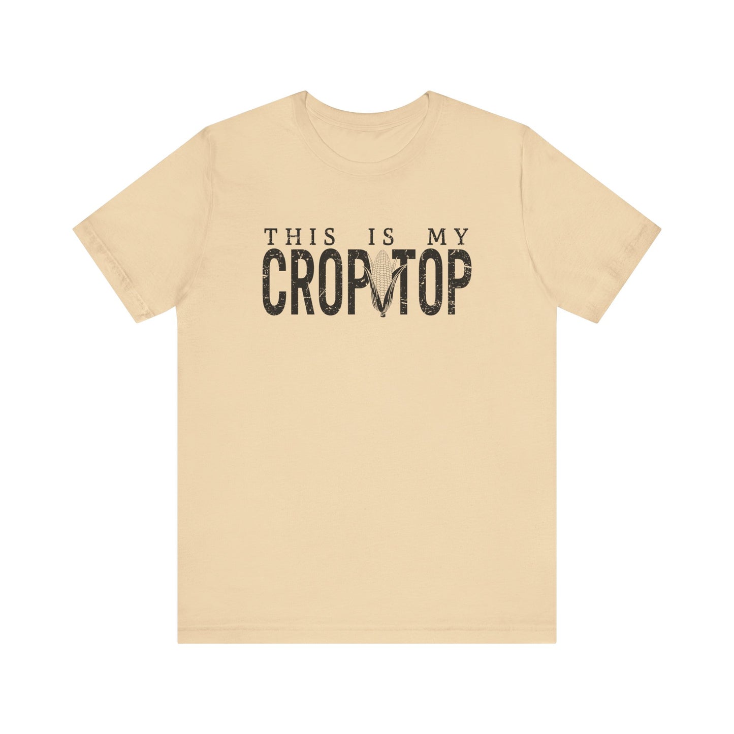 Corn Crop: Bella Canvas T-shirt with Corn Head and Slogan