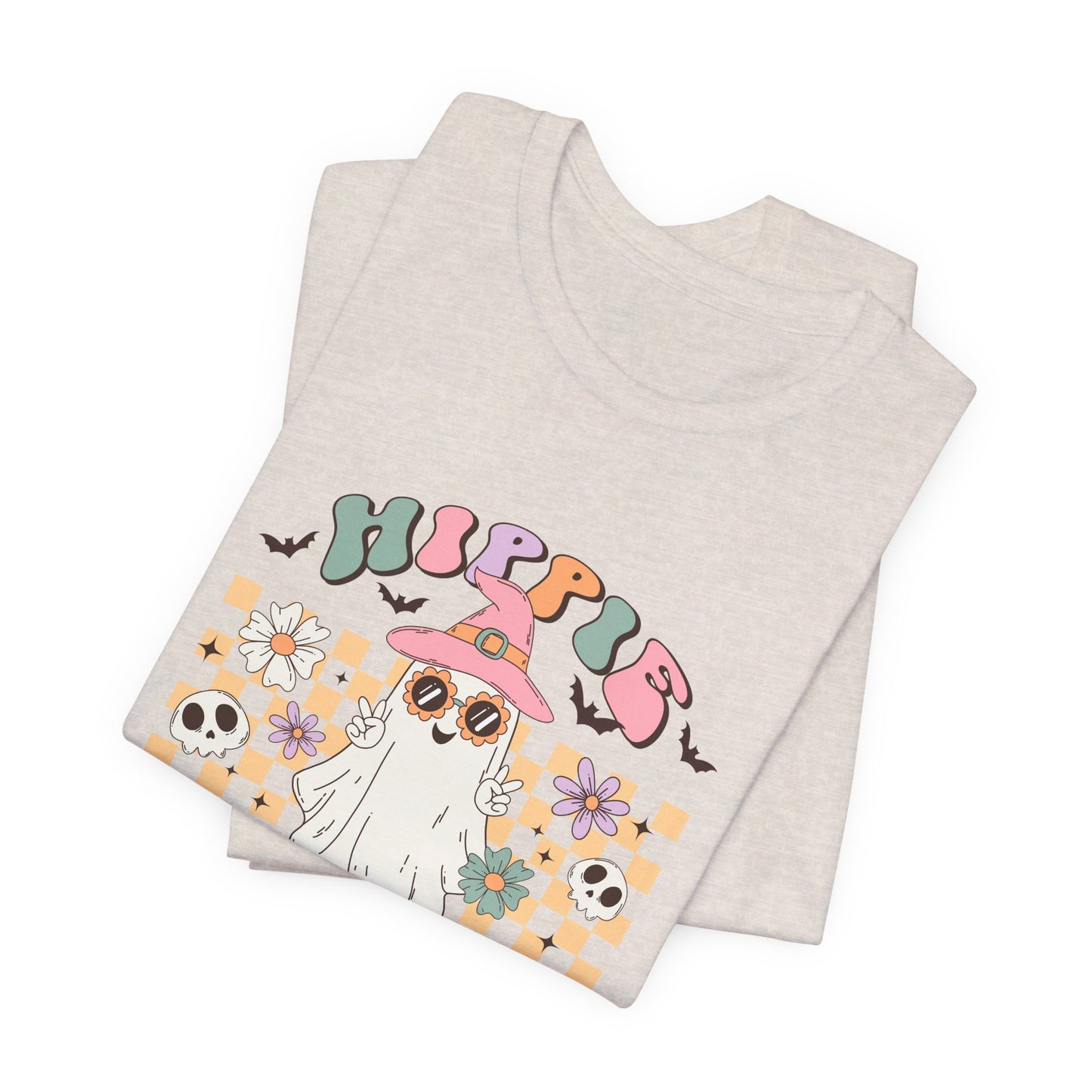Hippie Halloween: Retro Ghost Bella Canvas T-shirt