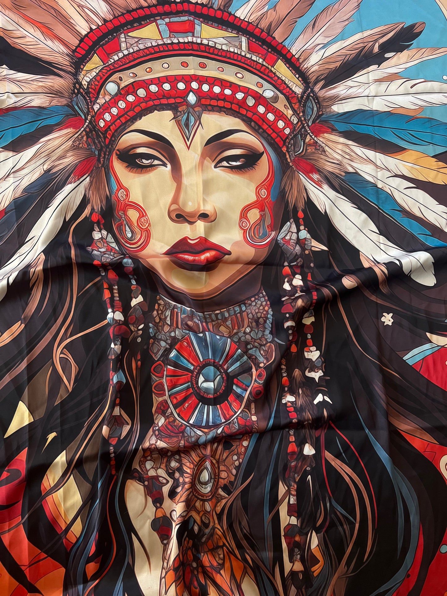 Native Elegance Portrait Wild rag