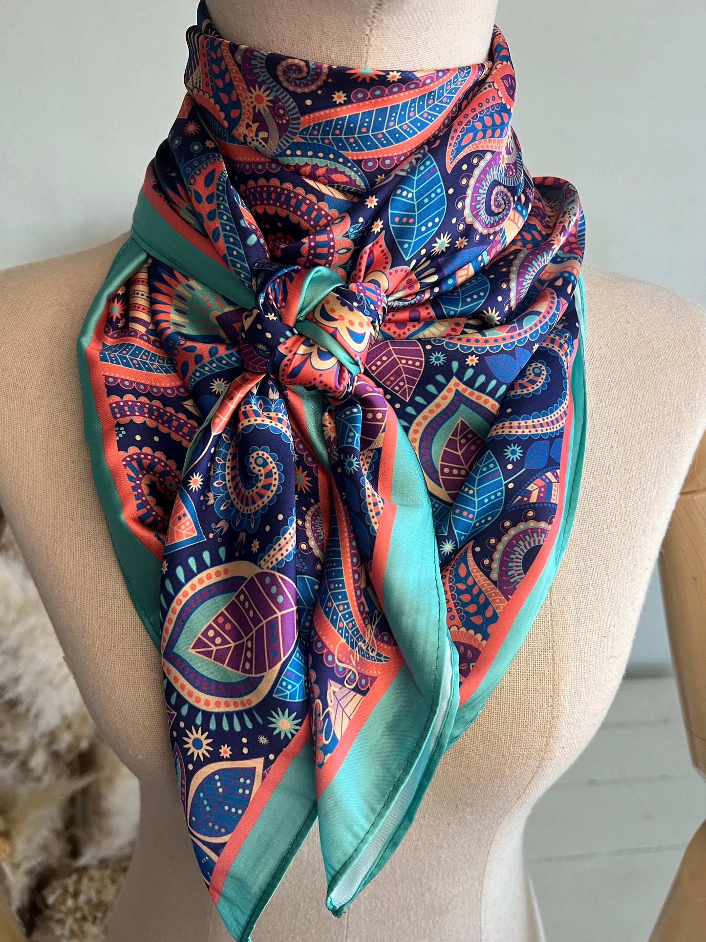 Summer Paisley Splash Wild Rag