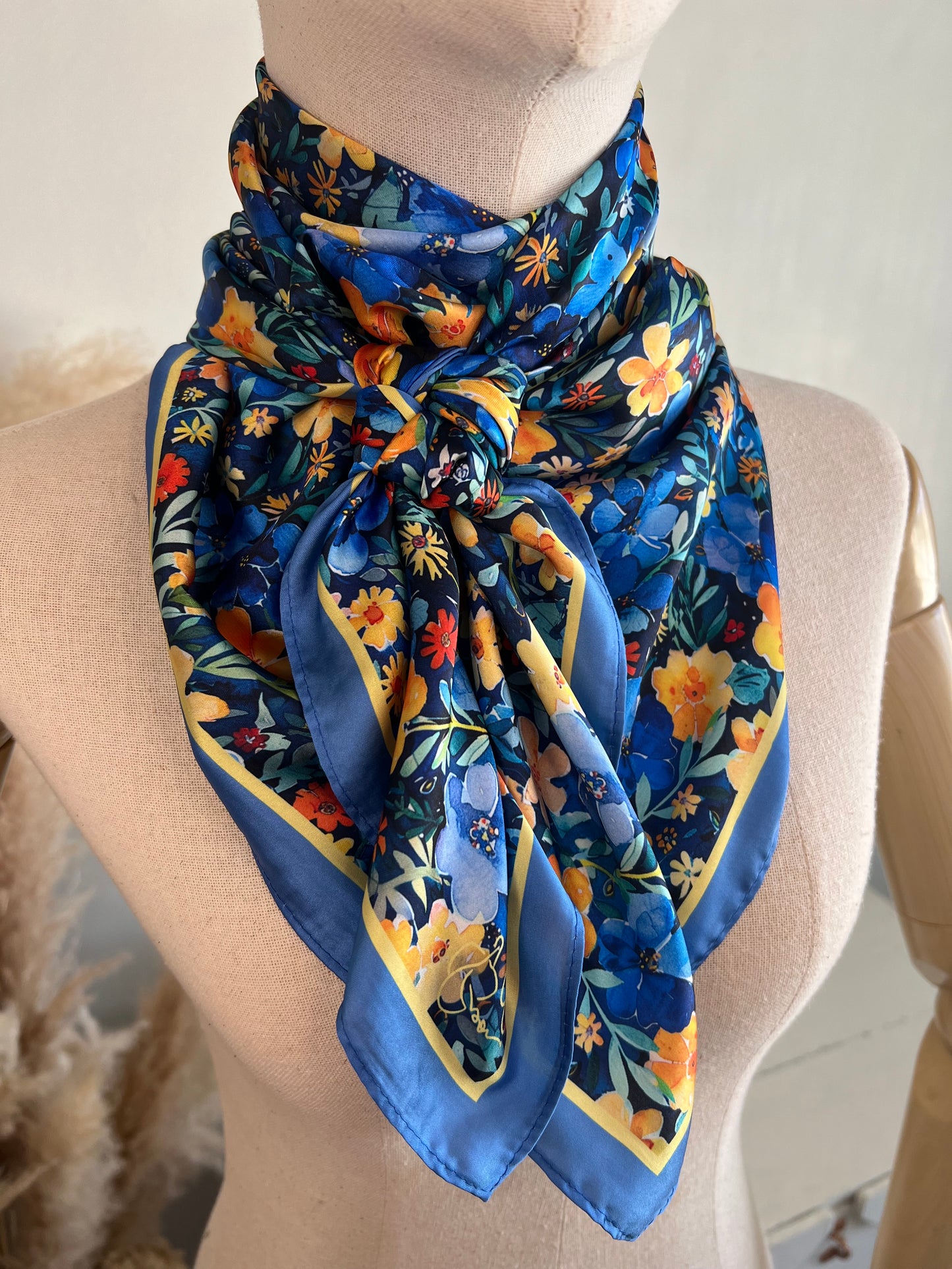 Vibrant Summer Blossoms Wild Rag