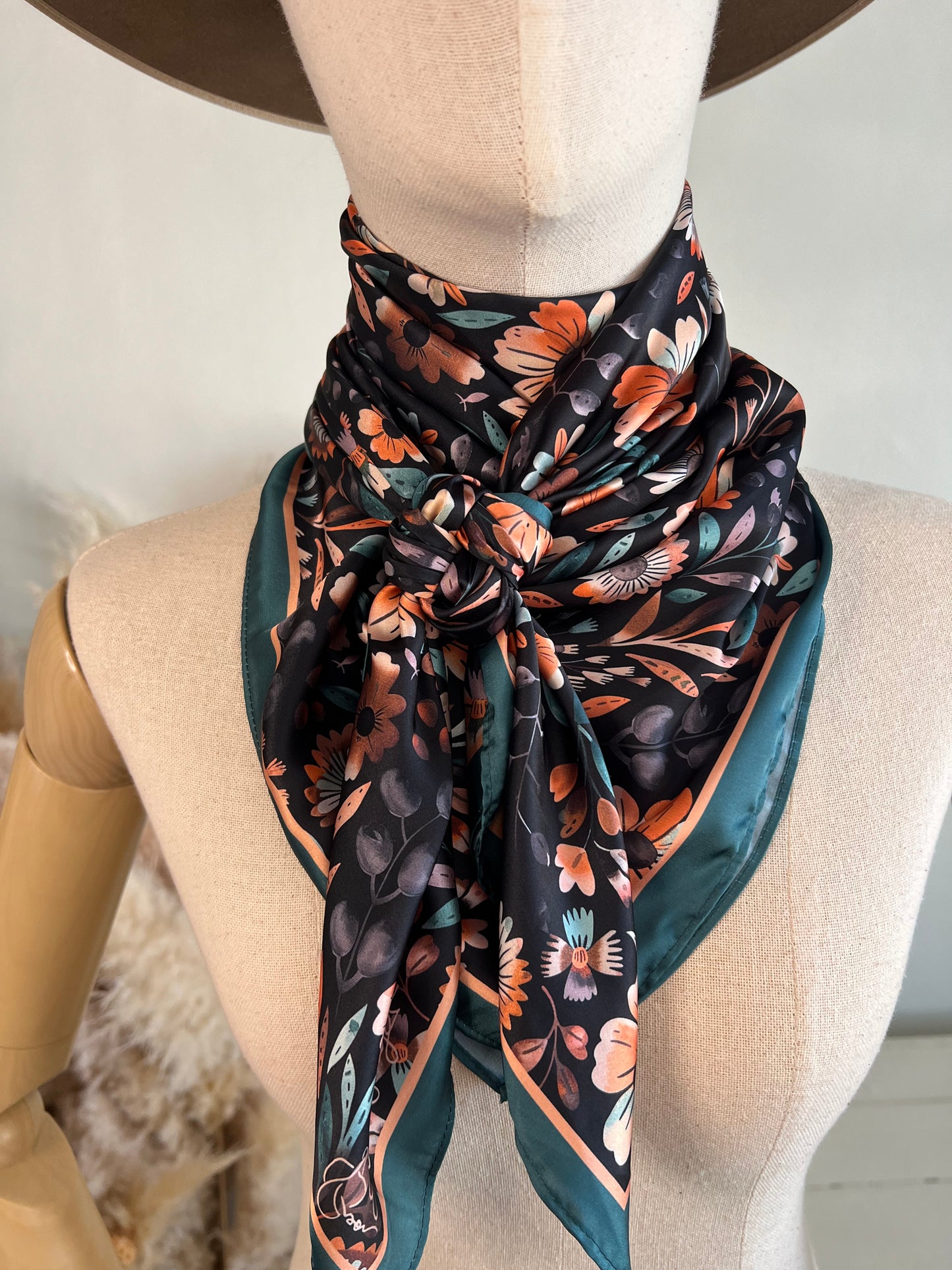 Muted Floral Sketch Wild Rag